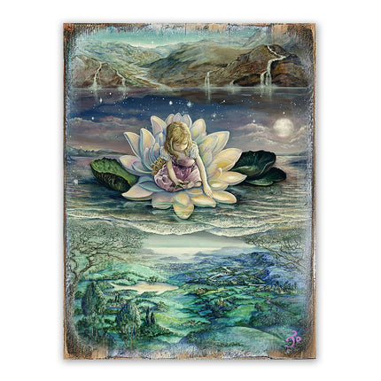 Horizons Fantasy Wooden Wall Art by Josephine Wall - Fantasy Decor - 852146-JW-1