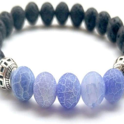 Blue Lava Stone Essential Oil Bracelet-0