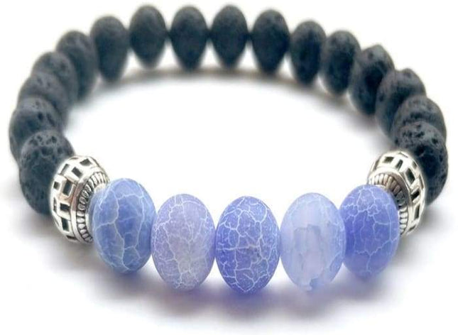 Blue Lava Stone Essential Oil Bracelet-0