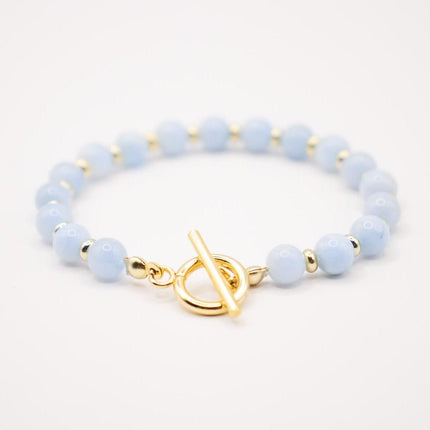 CIRCE | Bracelet in Aquamarine and 18 and 24 carat gold plated-2