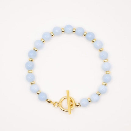 CIRCE | Bracelet in Aquamarine and 18 and 24 carat gold plated-0