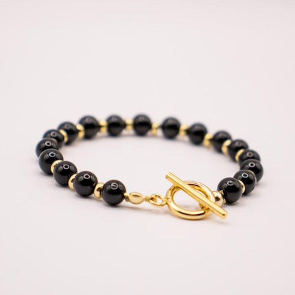 CIRCE | Bracelet in Tourmaline and 18-carat gold-plated stainless steel-2