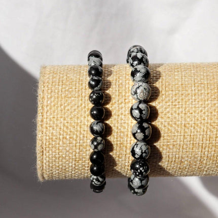 Snow Obsidian Bracelet ✦ Self-knowledge, Balance and Protection-1