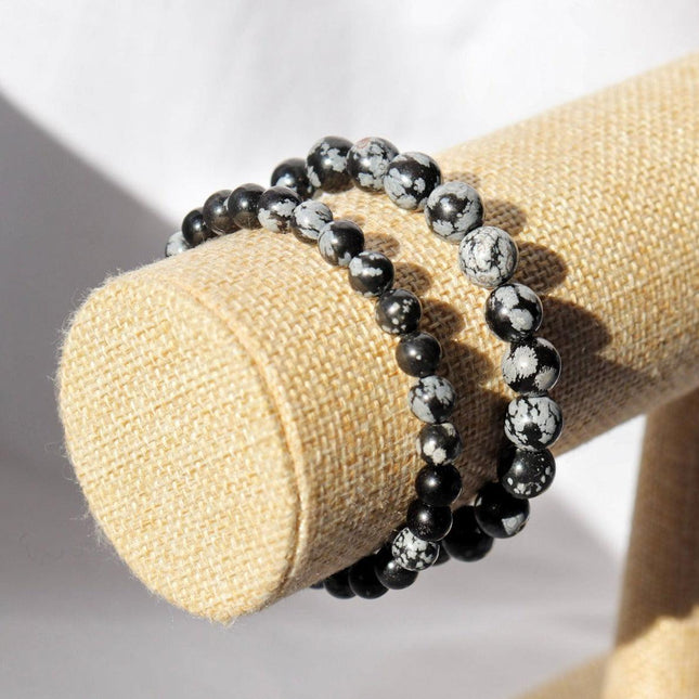 Snow Obsidian Bracelet ✦ Self-knowledge, Balance and Protection-0
