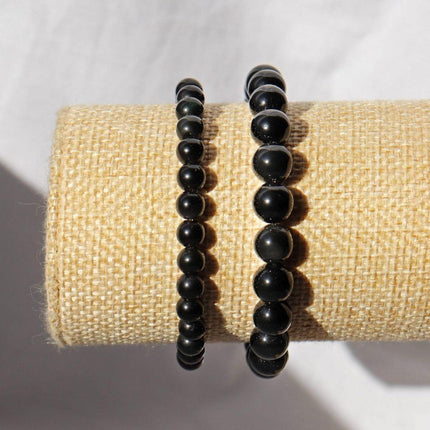 Black Obsidian Bracelet ✦ Protection, Introspection and Truth-1