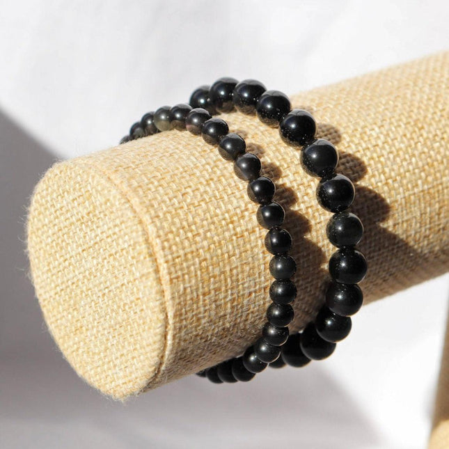 Black Obsidian Bracelet ✦ Protection, Introspection and Truth-0