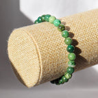 Without clasp / Natural African Jade - 6mm
