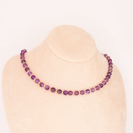 CIRCE | Necklace in Amethyst and 18 and 24 carat gold plated-1