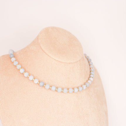 CIRCE | Necklace in Aquamarine and 18 and 24 carat gold plated-1