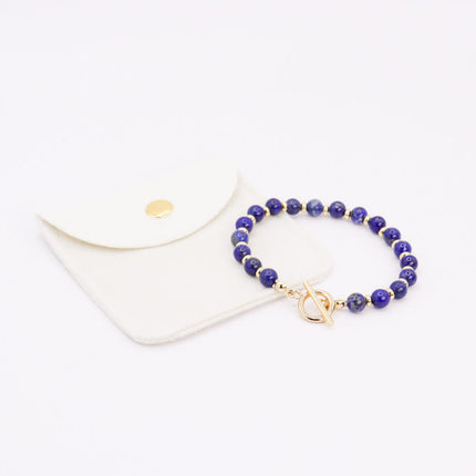 CIRCE | Bracelet in Amazonite and 18 and 24 carat gold plated-3