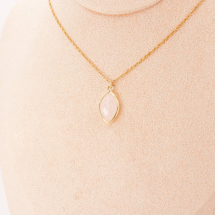 Pendant | Almond in Rose Quartz-2