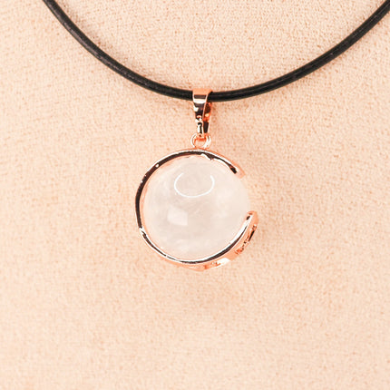 Pendant | Rock Crystal Moon Sphere-1