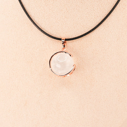 Pendant | Rock Crystal Moon Sphere-2