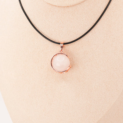 Pendant | Moon Sphere in Rose Quartz-1