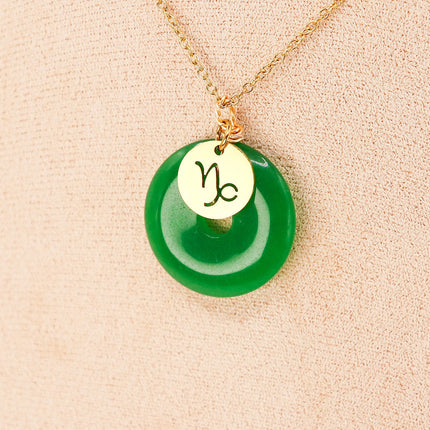 PERSONALIZED | Jade Donut Pendant + Astro Charm-0
