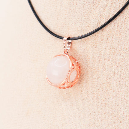 Pendant | Moon Sphere in Rose Quartz-2
