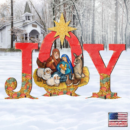 Joy Outdoor Nativity Set by G. DeBrekht - Nativity Holiday Decor - 8121454F-S3M-0