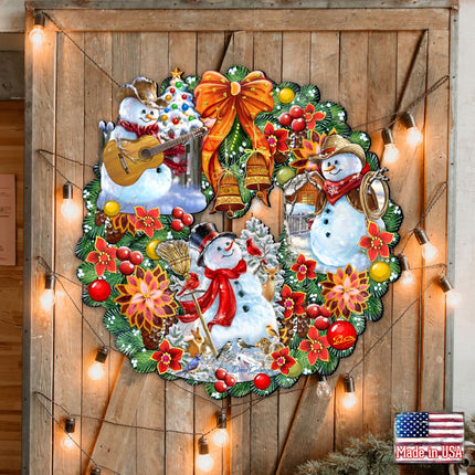 Western Snowy Holiday Door Wreath by D. Gelsinger - Christmas Decor - 8185307-3H-DG-1