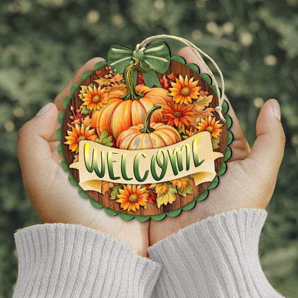 Welcome Wooden Ornaments by G. Debrekht Thanksgiving Halloween Decor - 933123-2