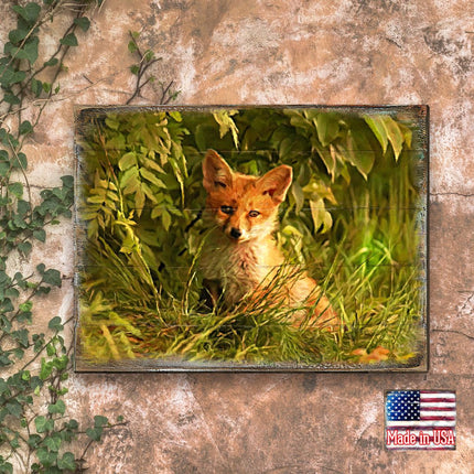 Fox Art Wooden Wall Art by Nature Wonders - Nature Wildlife Decor  - 95294B-1