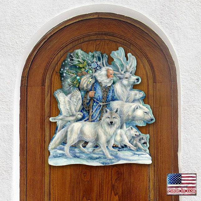 Cool Winds Father Winter Animals Wall Art by J. Bergsma - Wildlife Holiday Decor - 8591862W-JB-0