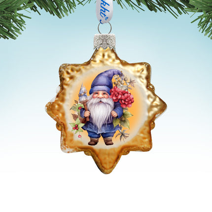 Violet Christmas Gnome Mercury Glass Ornaments by G. Debrekht - Christmas Decor - 776017-1