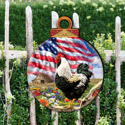 Morning in America Holiday Outdoor Decor Large Ornament by D. Gelsinger - American Patriotic Decor - 8027104M-DG-1