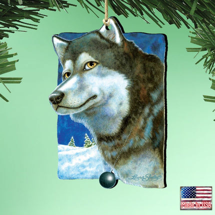 Snow Tracks Wooden Ornaments Pets by Laura Seeley - Pets Dog and Cats Decor - 8511014-LS-2
