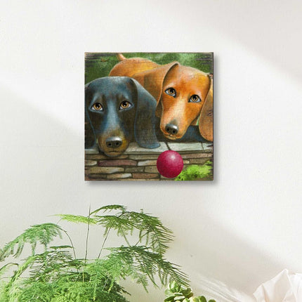 Where's the Ball Wooden Wall Art by Laura Seeley - Pets Dog and Cats Decor - 8511116B-3
