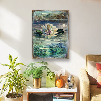Horizons Fantasy Wooden Wall Art by Josephine Wall - Fantasy Decor - 852146-JW-3