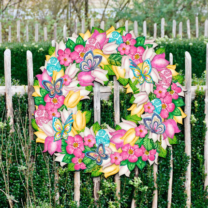 Spring Wreath Decorative Door Decor by G. DeBrekht - Easter Spring Decor - 8185301H-1