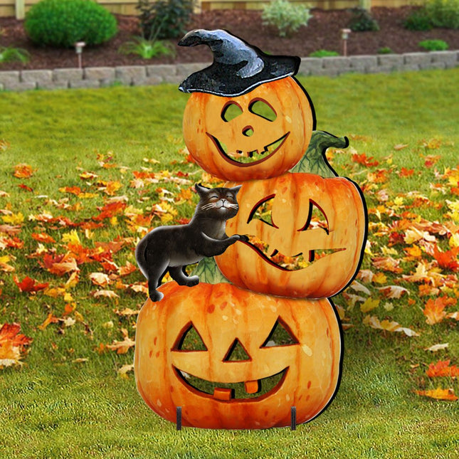 Scary Stacking Pumpkin Halloween Outdoor Decor by G. DeBrekht - Thanksgiving Halloween Decor - 8158415F-0