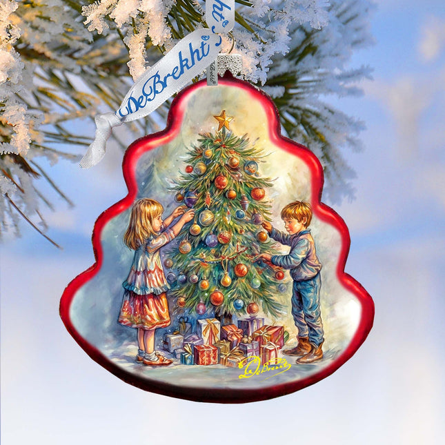 Love Among the Branches Tree Glass Ornament by G. Debrekht - Christmas Decor - 762-032-0