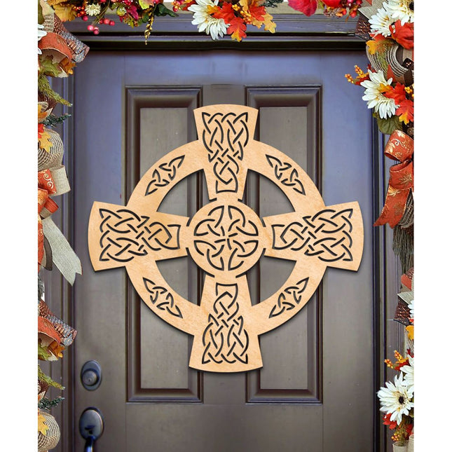 Celtic Wheel Cross Wall Door Decor by Celtic Art - Celtic Decor - 93161H-0