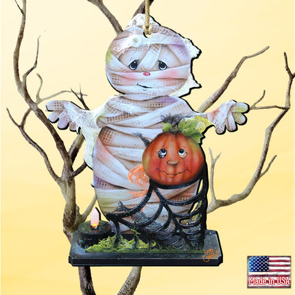 Some Mummy Loves You Wooden Ornaments by Jamie Mills-Price - Thanksgiving Halloween Decor - 8457406-2