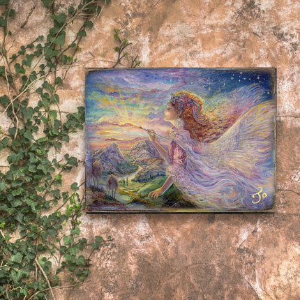 Aurora Fantasy Wooden Wall Art by Josephine Wall - Fantasy Decor - 852113B-JW-2