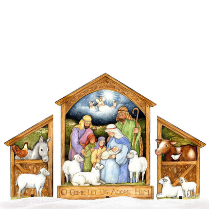 Holy Family Nativity Outdoor Decor Set of 3 by Susan Winget - Nativity Holiday Decor - 8471113F-S3-SW-4