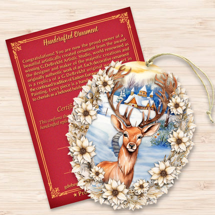 Majestic Forest Deer Wooden Ornaments by G. Debrekht Christmas Decor - 8611065-4