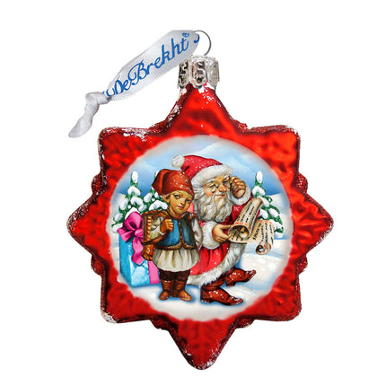 Christmas Tale Mercury Glass Ornament by G. DeBrekht - Christmas Santa Snowman Decor - 773018-4