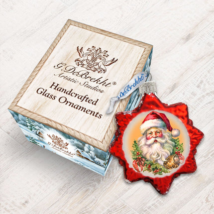 Welcome Santa Mercury Glass Ornaments by G. Debrekht - Christmas Santa Snowman Decor - 776019-3