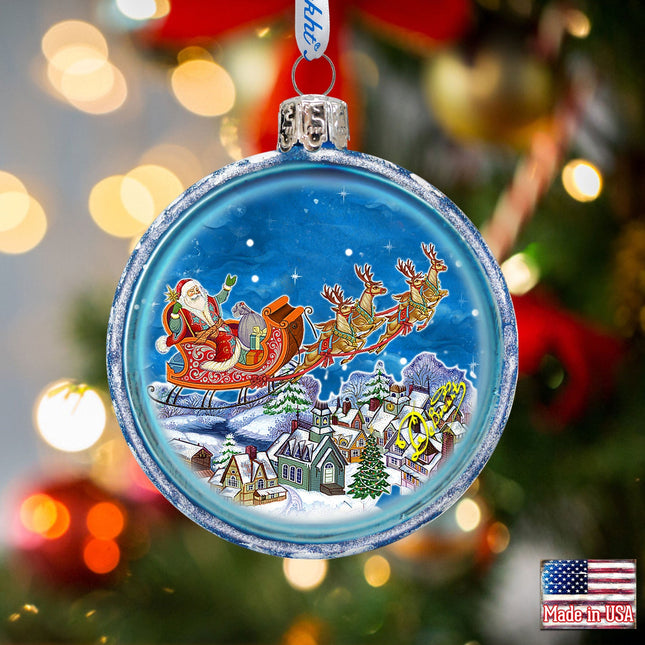 Up-Up and Away Glass Ornament by G. DeBrekht - 73311C-0
