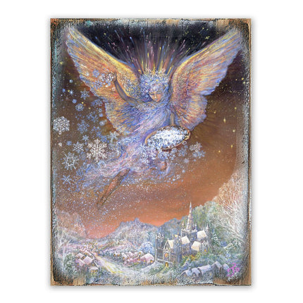Snow Angel Fantasy Wooden Wall Art by Josephine Wall - Fantasy Decor - 852151-JW-1