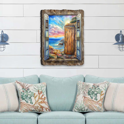 Coastal Serenity Window Wall Art by G. DeBrekht Coastal Decor - 8492106W-1
