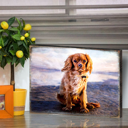 Alodie Small Dog Art Wooden Wall Art by Nature Wonders - Pets Dog and Cats Decor - 95345B-3