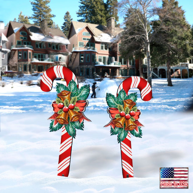 Christmas Candy Cane Holiday Outdoor Decor by G. DeBrekht - Christmas Decor - 8151924F-S2-0
