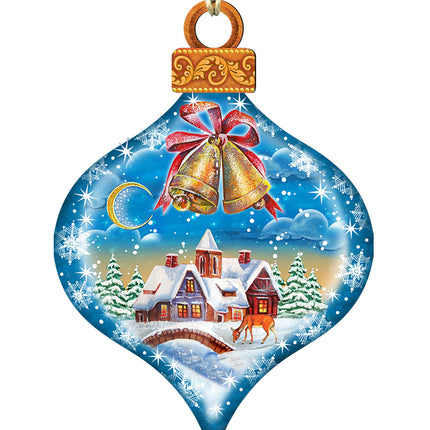 Winter Drop Ornament Door Decor by G. DeBrekht - Christmas Santa Snowman Decor - 8112182H-4