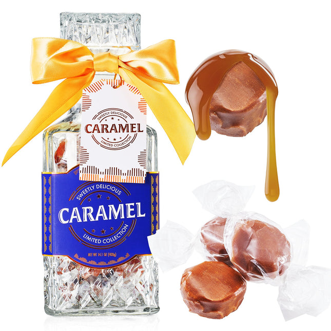 Father's Day Gifts for Men Dad, Chocolate Caramels Candy Gift, Glass Whiskey Decanter Bourbon, Scotch & Liquor, Birthday Gift Daughter Son, Best Dad Father Husband Presents Food Gift basket Men Women-0