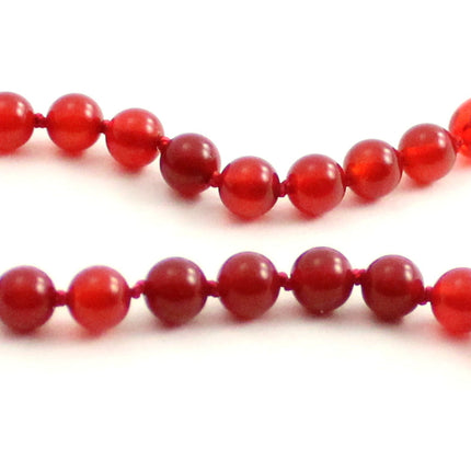 Carnelian Gemstone Knotted Red Anklet Bracelet-2