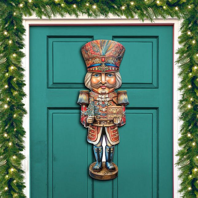 Regal Nutcracker Prince Holiday Door Decor by G. Debrekht - Christmas Decor - 8611060H-0