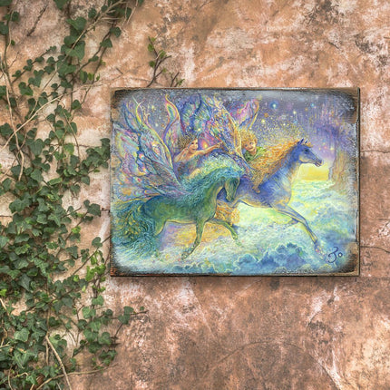 Race You to Fairyland Fantasy Wooden Wall Art by Josephine Wall - Fantasy Decor - 852134-JW-2